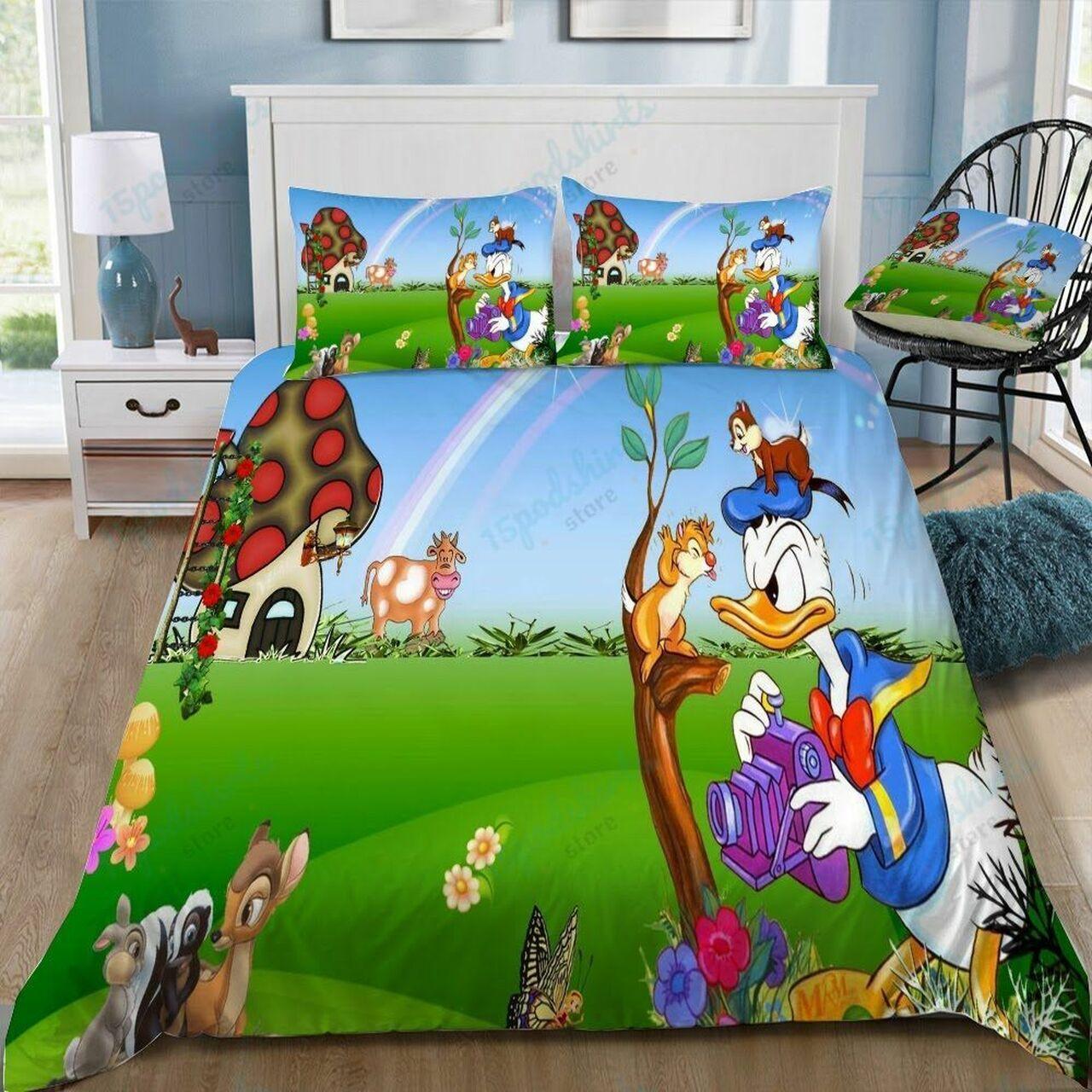 Disney Donald Duck 8 Beautiful Decor For Disney Fan Bedding Set Duvet Cover Meaningful Gift For Love