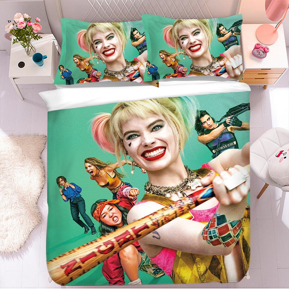 Harley Quinn Birds of Prey #46 Duvet Cover Quilt Cover Pillowcase Bedding Set Home Bedroom Decor