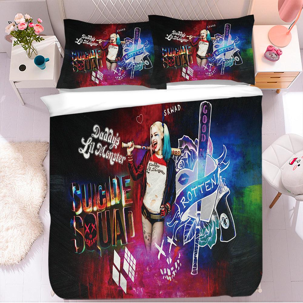 Harley Quinn Birds of Prey #51 Duvet Cover Quilt Cover Pillowcase Bedding Set Home Bedroom Decor