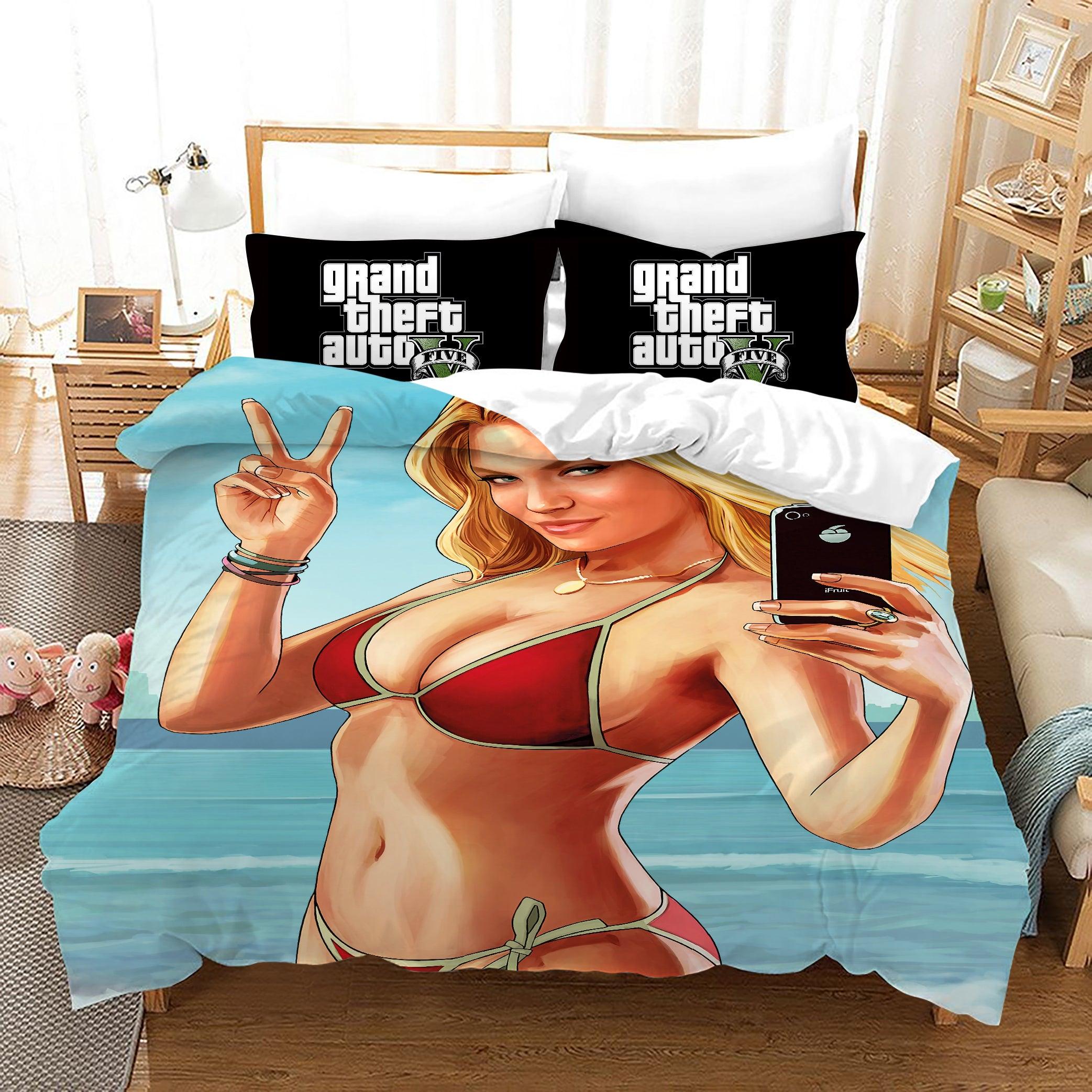 Grand Theft Auto #7 Duvet Cover Quilt Cover Pillowcase Bedding Set Home Decor