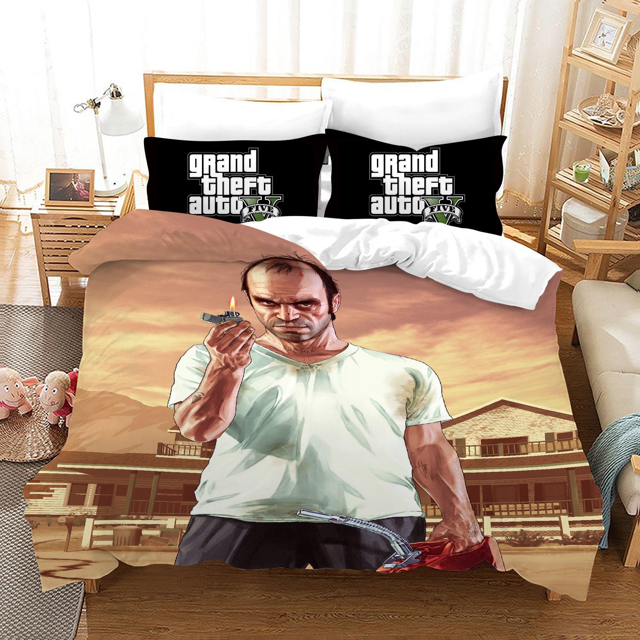 Grand Theft Auto #18 Duvet Cover Quilt Cover Pillowcase Bedding Set Home Decor