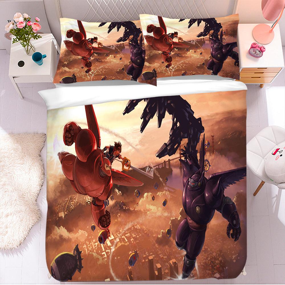 Big Hero 6 Baymax #9 Duvet Cover Quilt Cover Pillowcase Bedding Set Home Bedroom Decor