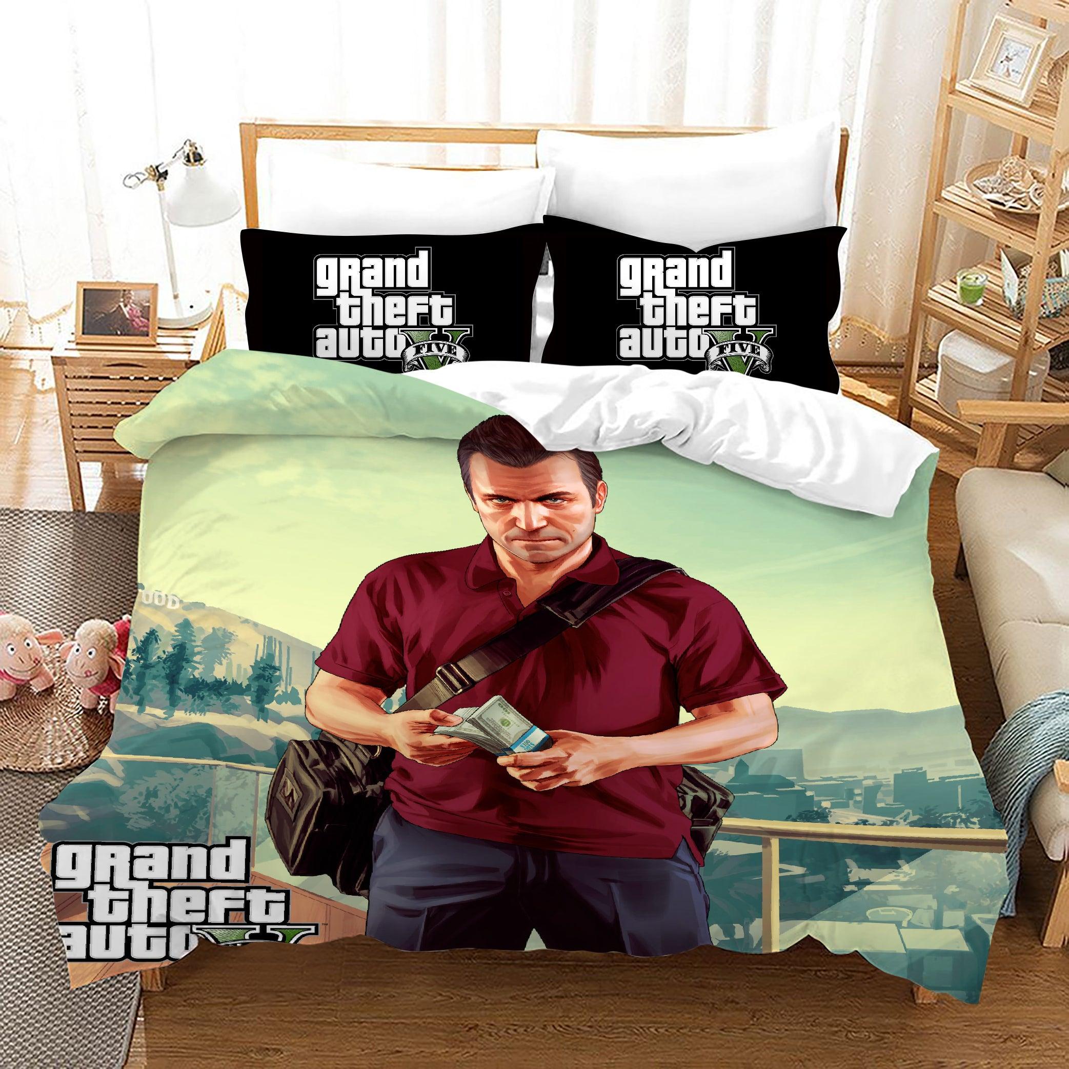 Grand Theft Auto #16 Duvet Cover Quilt Cover Pillowcase Bedding Set Home Decor