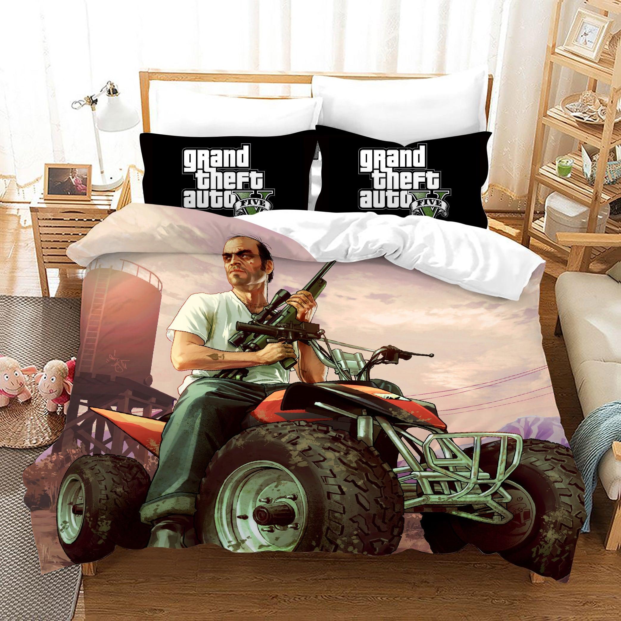 Grand Theft Auto #19 Duvet Cover Quilt Cover Pillowcase Bedding Set Home Decor