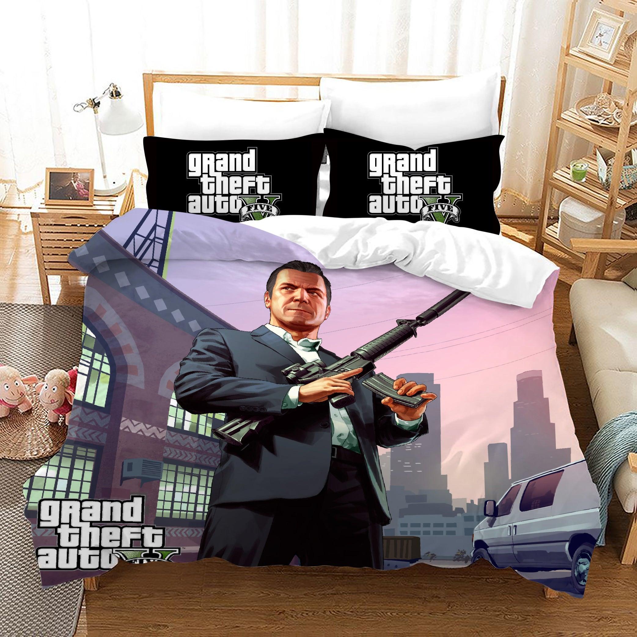 Grand Theft Auto #15 Duvet Cover Quilt Cover Pillowcase Bedding Set Home Decor