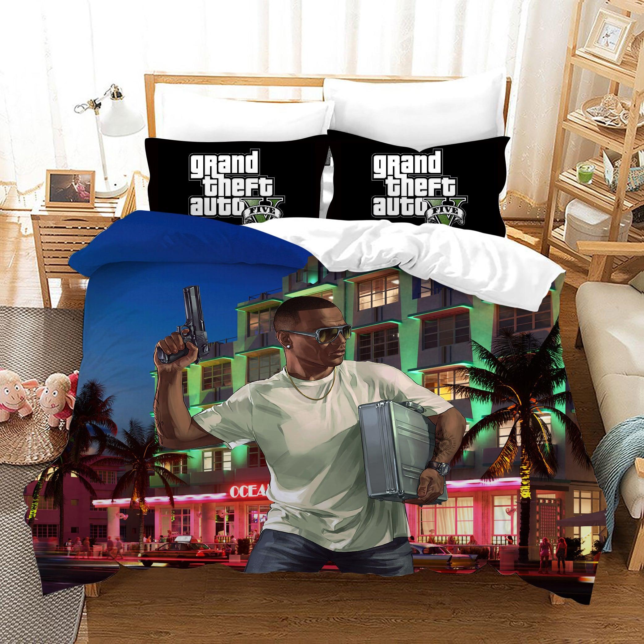 Grand Theft Auto #22 Duvet Cover Quilt Cover Pillowcase Bedding Set Home Decor