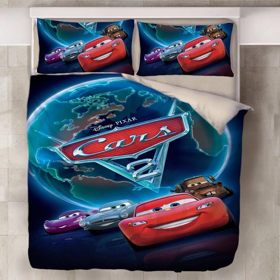 Movie Cars Lightning McQueen #12 Duvet Cover Quilt Cover Pillowcase Bedding Set Line