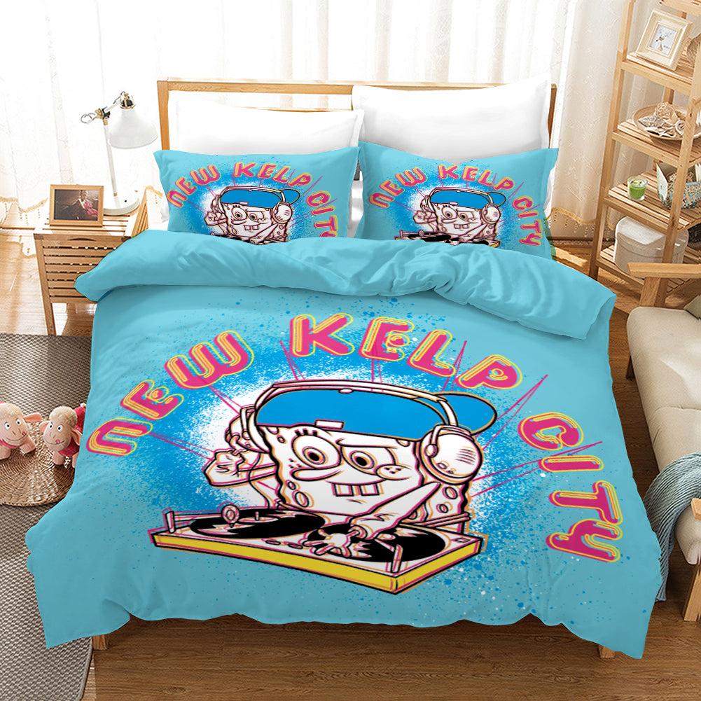 Square Pants Sponge Bob #12 Duvet Cover Quilt Cover Pillowcase Bedding Set Home Decor