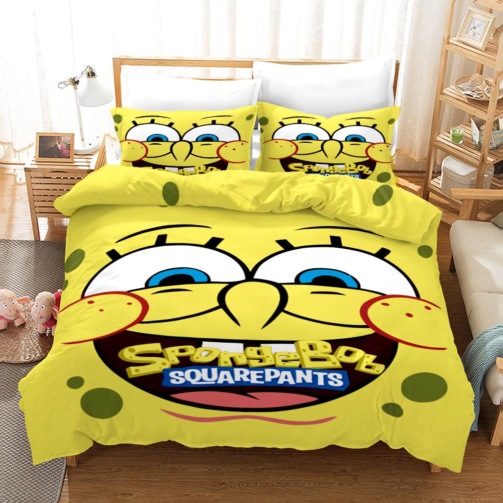 Square Pants Sponge Bob #23 Duvet Cover Quilt Cover Pillowcase Bedding Set Home Decor