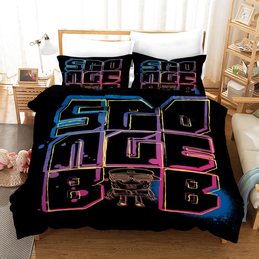 Square Pants Sponge Bob #13 Duvet Cover Quilt Cover Pillowcase Bedding Set Home Decor