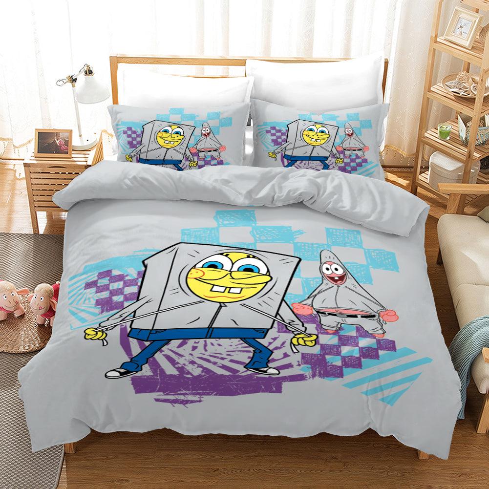 Square Pants Sponge Bob #15 Duvet Cover Quilt Cover Pillowcase Bedding Set Home Decor