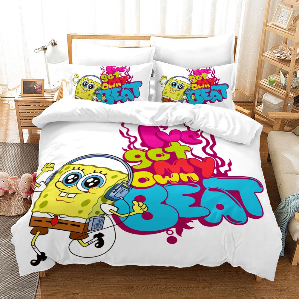 Square Pants Sponge Bob #28 Duvet Cover Quilt Cover Pillowcase Bedding Set Home Decor
