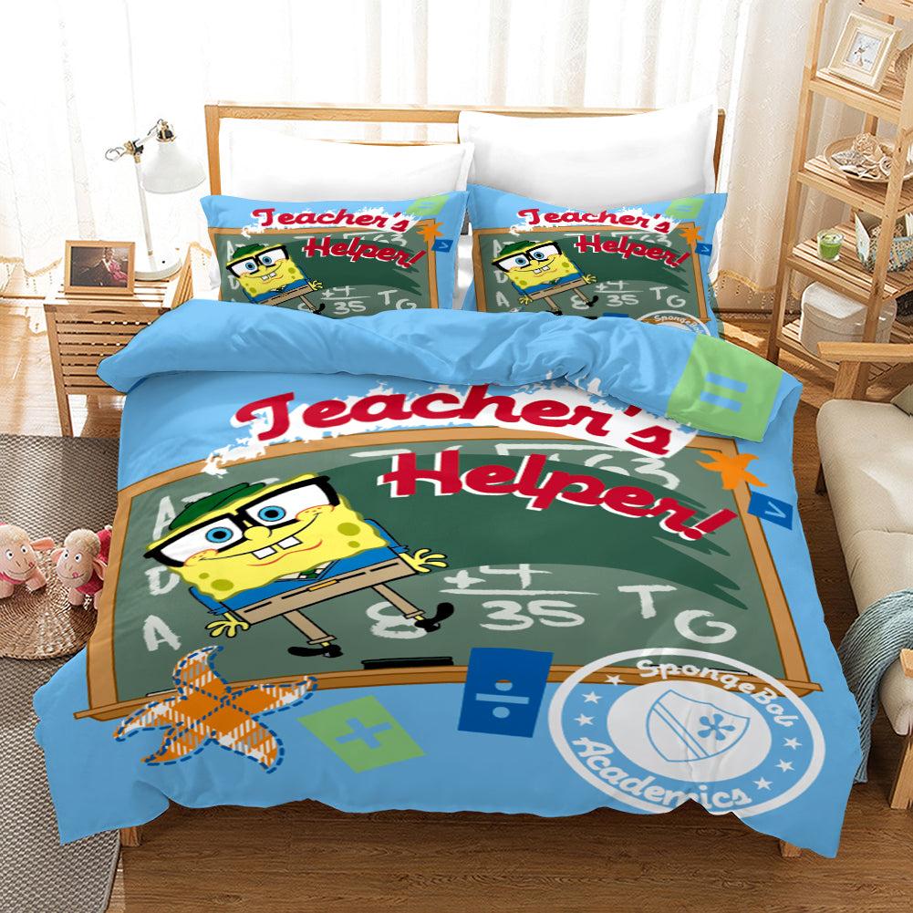 Square Pants Sponge Bob #17 Duvet Cover Quilt Cover Pillowcase Bedding Set Home Decor