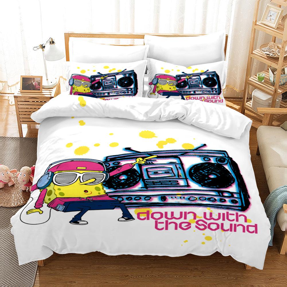 Square Pants Sponge Bob #16 Duvet Cover Quilt Cover Pillowcase Bedding Set Home Decor