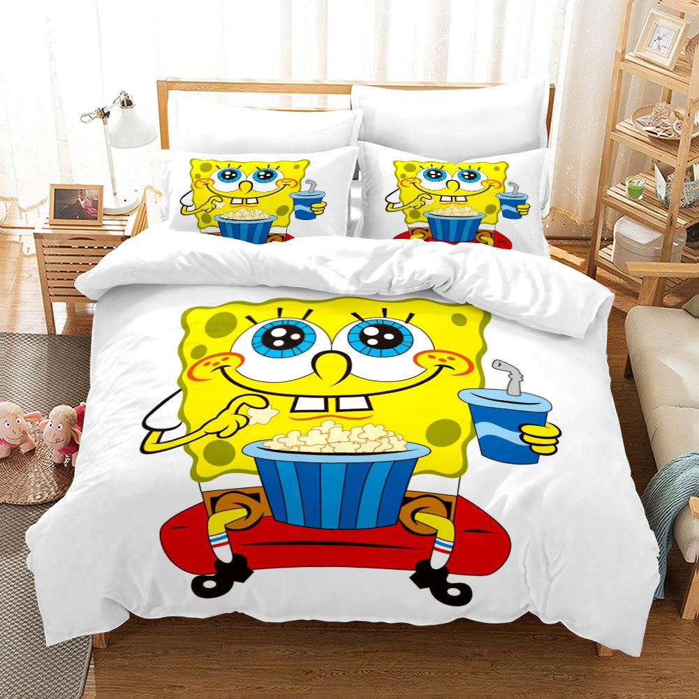 Square Pants Sponge Bob #11 Duvet Cover Quilt Cover Pillowcase Bedding Set Home Decor
