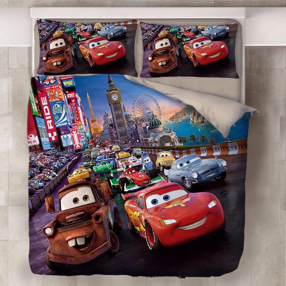 Movie Cars Lightning McQueen #16 Duvet Cover Quilt Cover Pillowcase Bedding Set Line