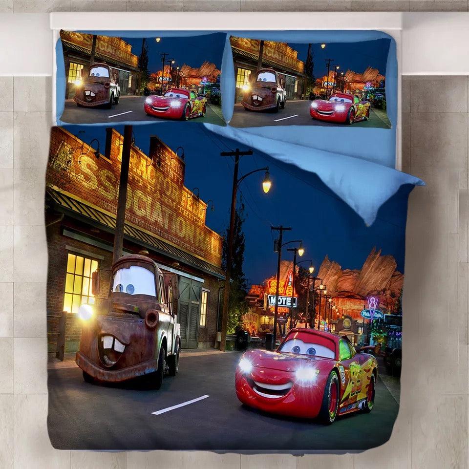 Movie Cars Lightning McQueen #11 Duvet Cover Quilt Cover Pillowcase Bedding Set Line
