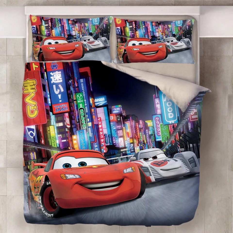Movie Cars Lightning McQueen #13 Duvet Cover Quilt Cover Pillowcase Bedding Set Line