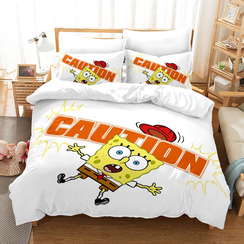 SpongeBob SquarePants #35 Duvet Cover Quilt Cover Pillowcase Bedding Set Home Decor