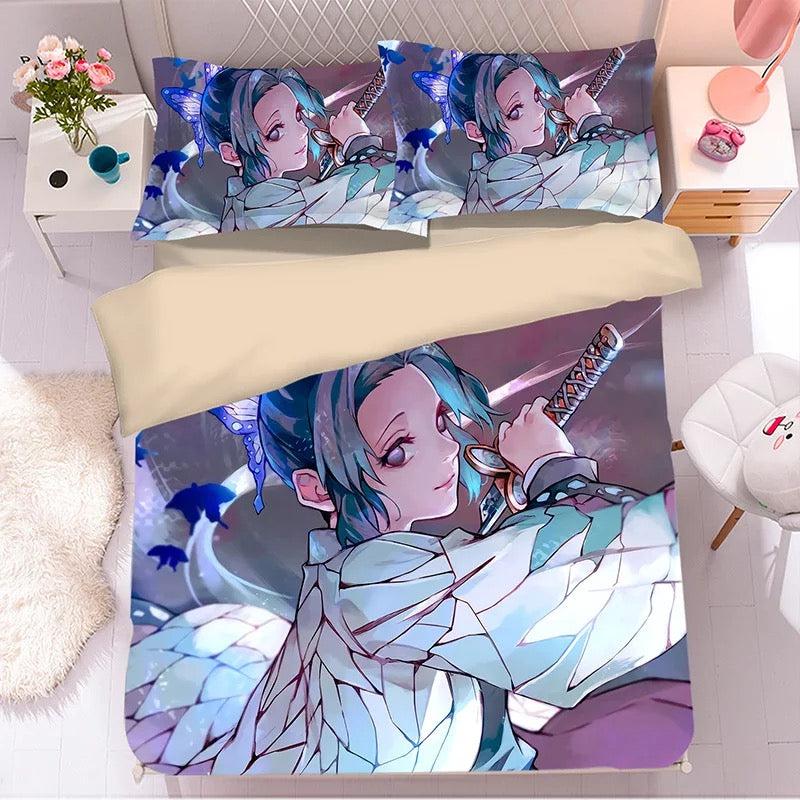 Demon Slayer Kimetsu no Yaiba Kochou Shinobu #35 Duvet Cover Quilt Cover Pillowcase Bedding Set