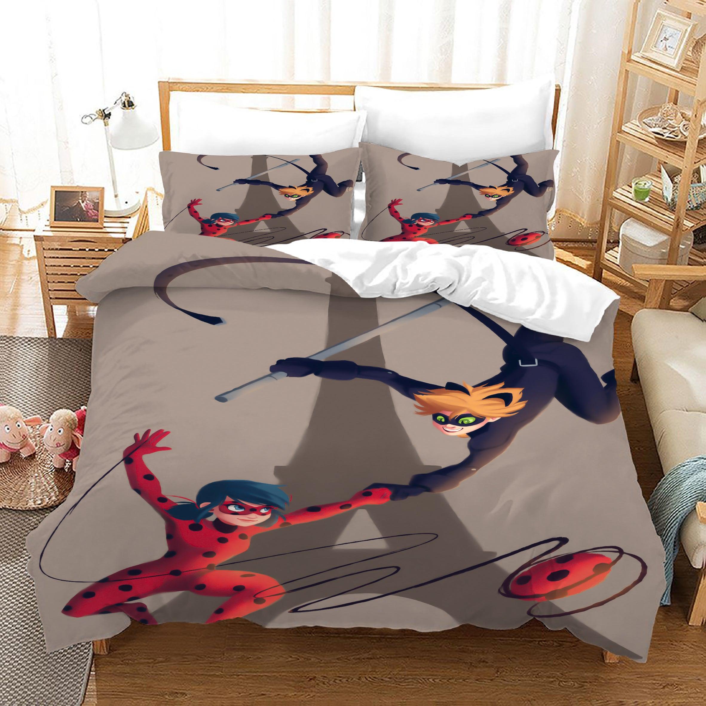 Ladybugs Cat Noir#20 Duvet Cover Quilt Cover Pillowcase Bedding Set Home Bedroom Decor