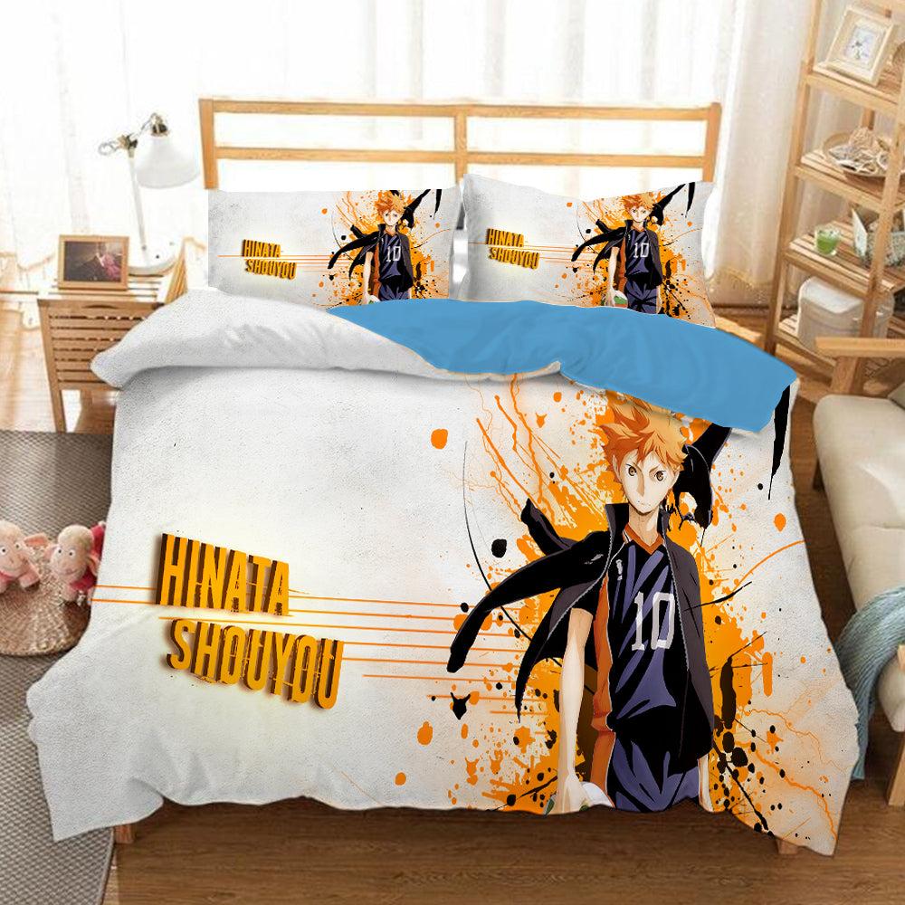 Haikyuu!! Hinata Shoyo #8 Duvet Cover Quilt Cover Pillowcase Bedding Set Home Bedroom Decor