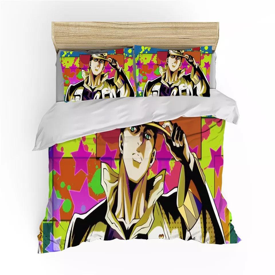 JoJos Bizarre Adventure #4 Duvet Cover Quilt Cover Pillowcase Bedding Set Home Bedroom Decor
