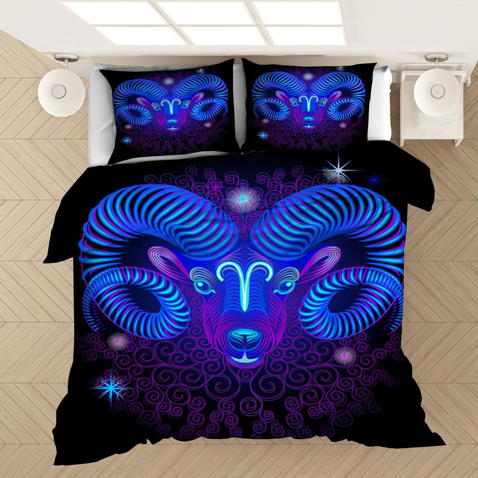 Twelve Constellations Aries #1 Duvet Cover Quilt Cover Pillowcase Bedding Set Home Bedroom Decor