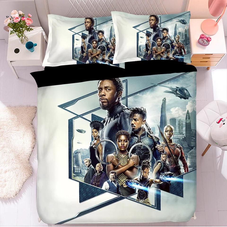 Black Panther TChalla Chadwick Boseman #33 Duvet Cover Quilt Cover Pillowcase Bedding Set