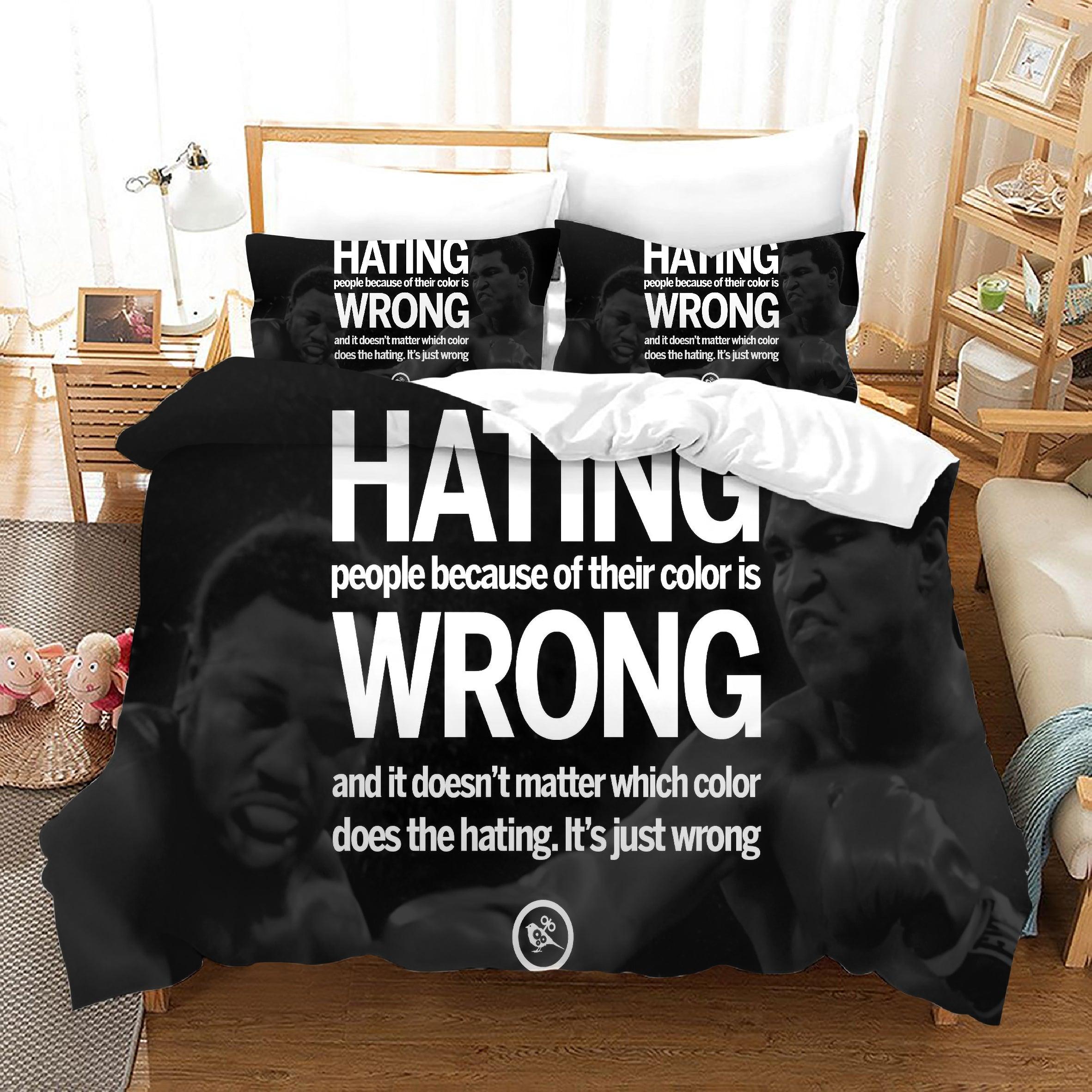No Racism #9 Duvet Cover Quilt Cover Pillowcase Bedding Set Home Bedroom Decor