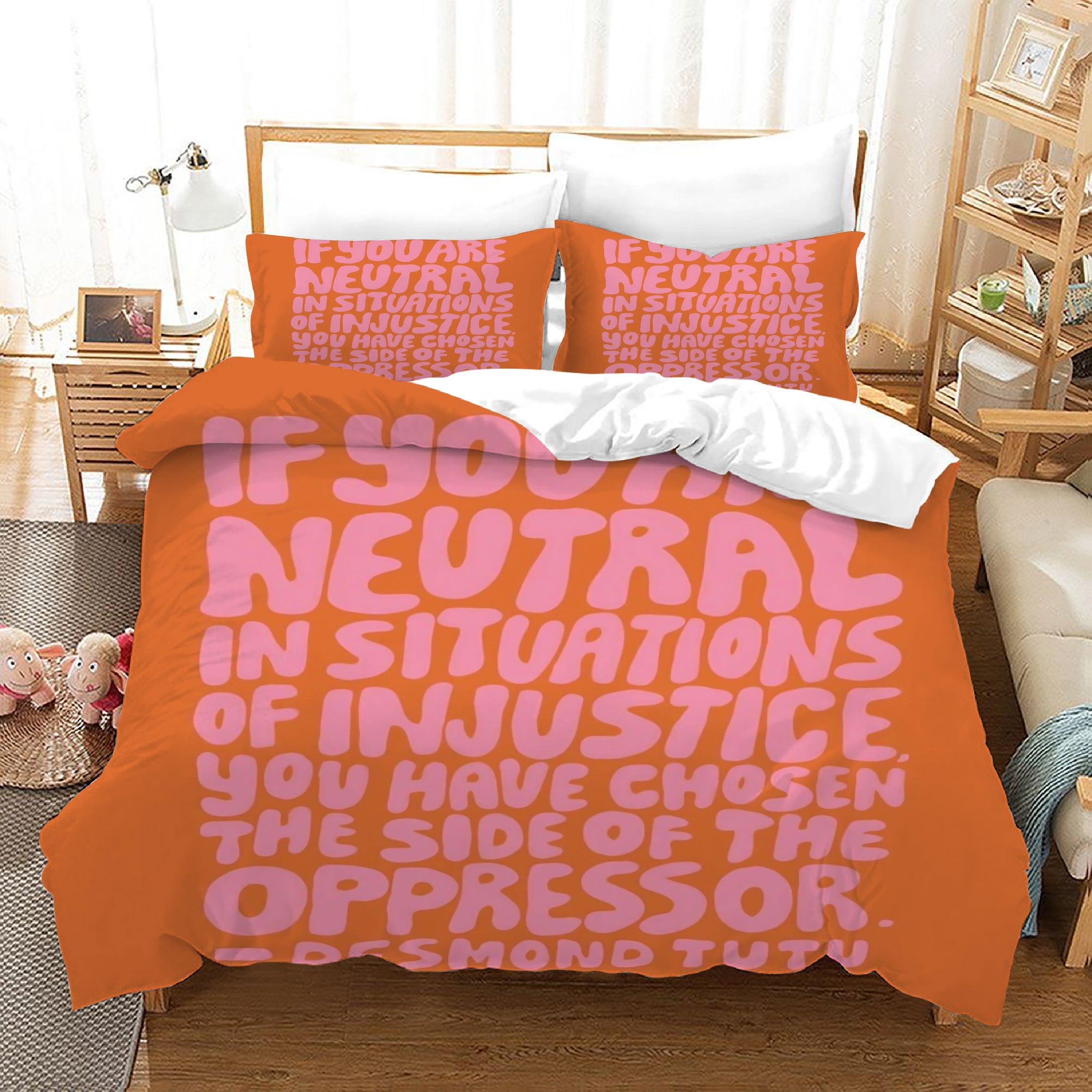 No Racism #17 Duvet Cover Quilt Cover Pillowcase Bedding Set Home Bedroom Decor