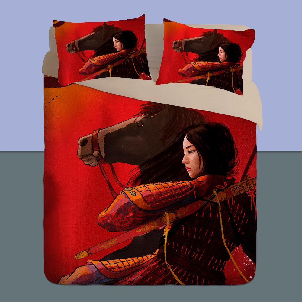 Mulan #10 Duvet Cover Quilt Cover Pillowcase Bedding Set Home Bedroom Decor