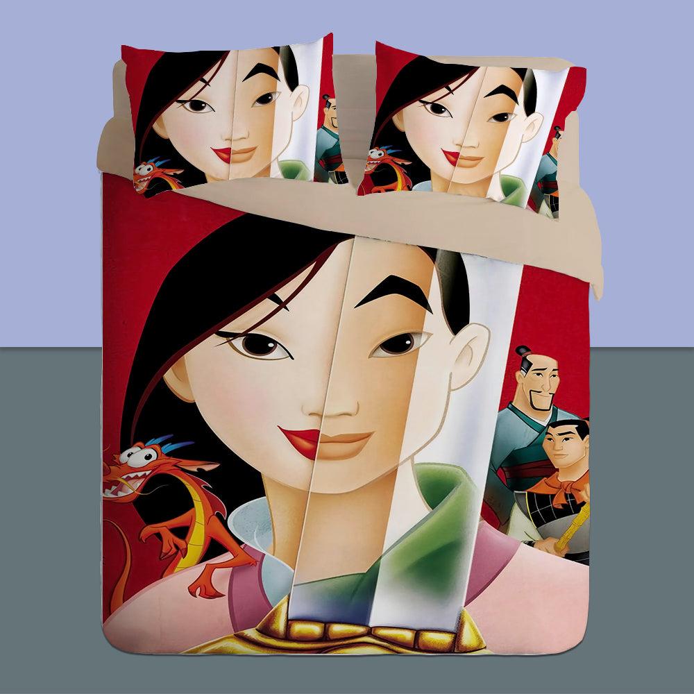 Mulan #9 Duvet Cover Quilt Cover Pillowcase Bedding Set Home Bedroom Decor