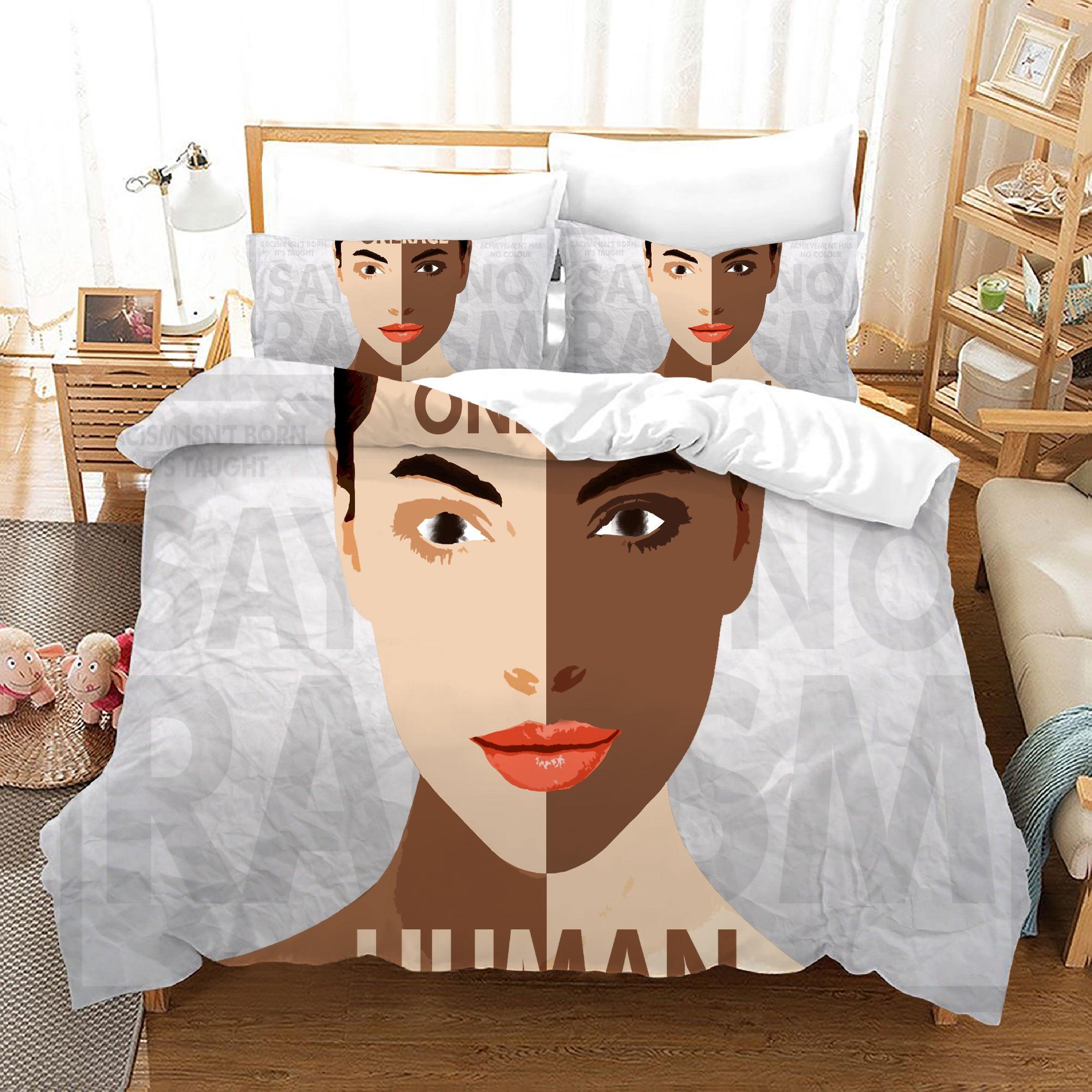 No Racism #19 Duvet Cover Quilt Cover Pillowcase Bedding Set Home Bedroom Decor