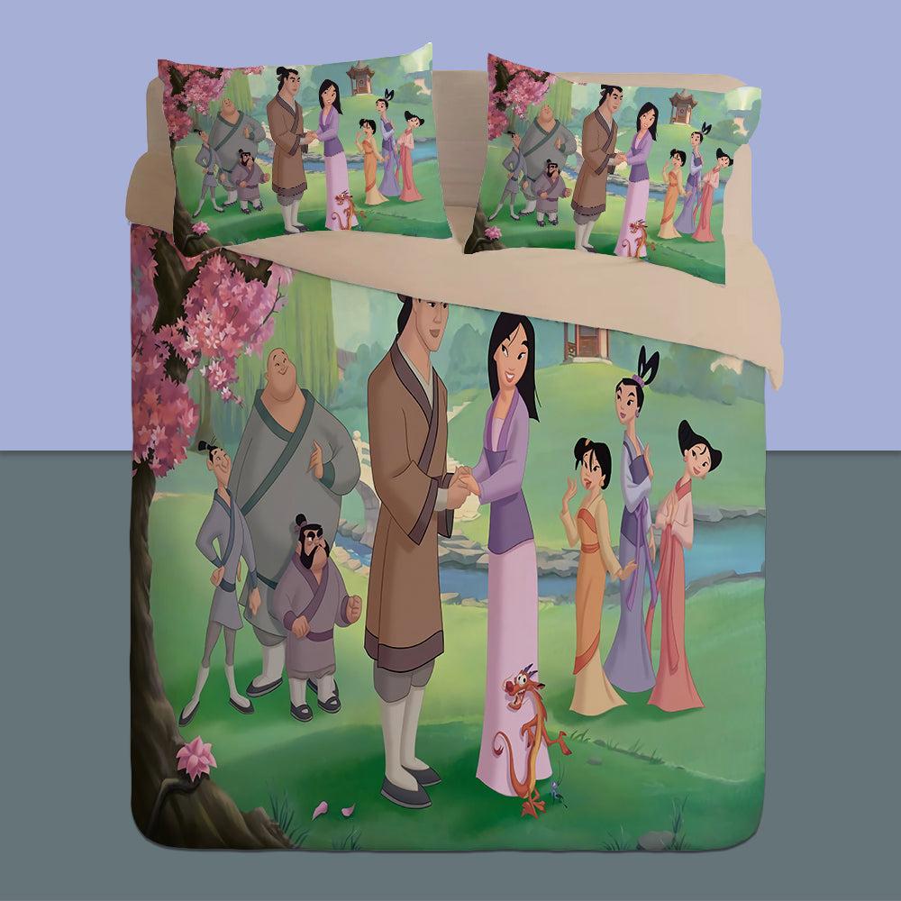 Mulan #7 Duvet Cover Quilt Cover Pillowcase Bedding Set Home Bedroom Decor