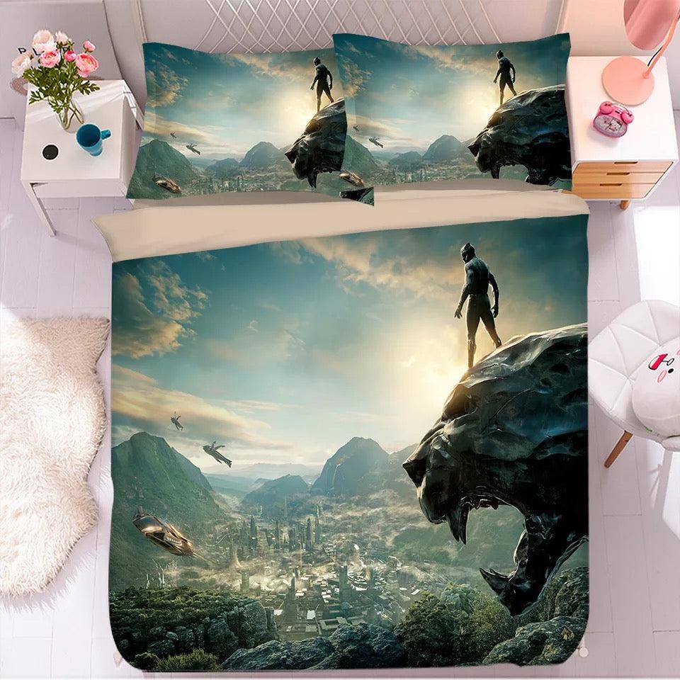 Black Panther TChalla Chadwick Boseman #38 Duvet Cover Quilt Cover Pillowcase Bedding Set