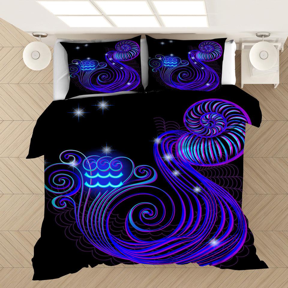 Twelve Constellations Aquarius #10 Duvet Cover Quilt Cover Pillowcase Bedding Set Home Bedroom Decor