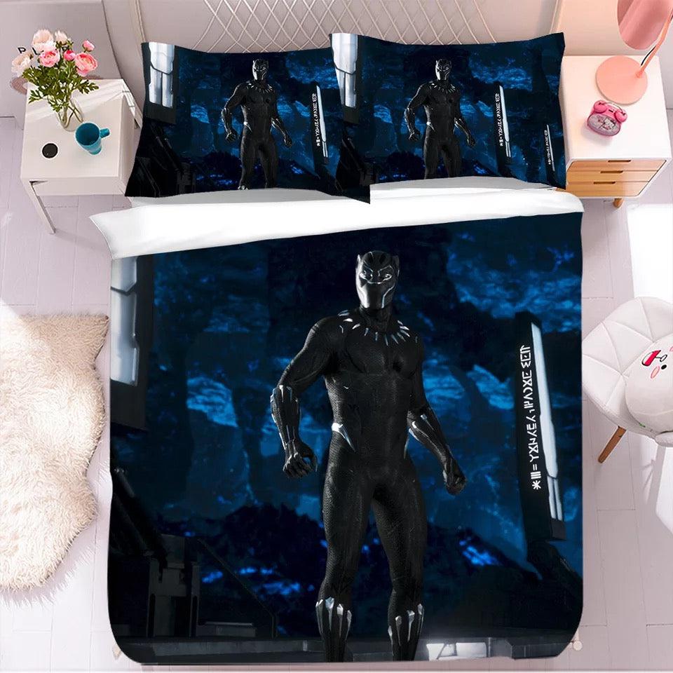Black Panther TChalla Chadwick Boseman #43 Duvet Cover Quilt Cover Pillowcase Bedding Set