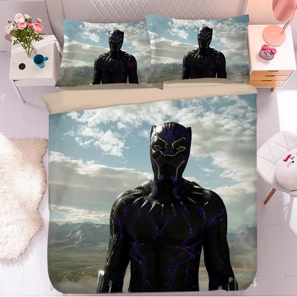 Black Panther TChalla Chadwick Boseman #39 Duvet Cover Quilt Cover Pillowcase Bedding Set