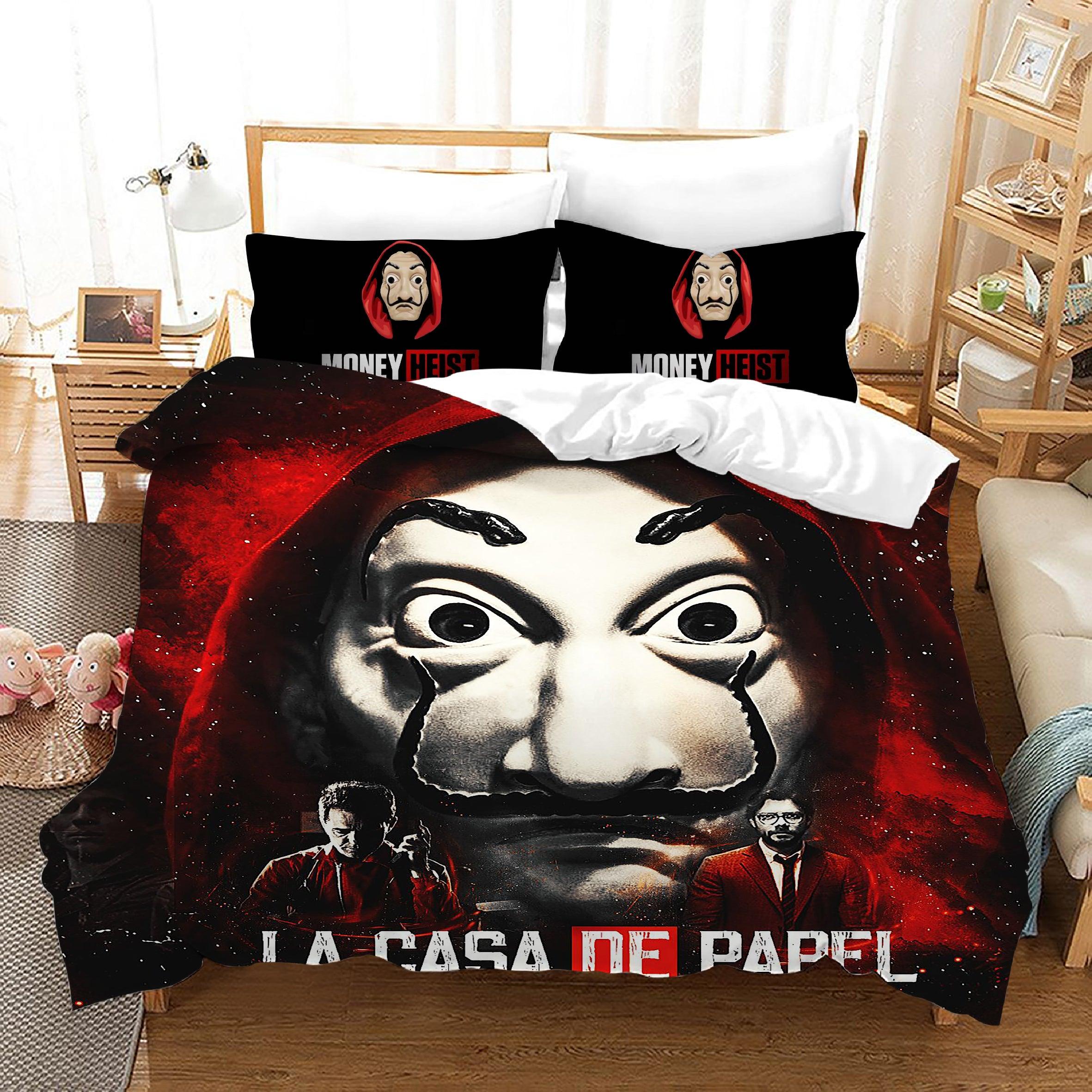 La casa de papel #1 Duvet Cover Quilt Cover Pillowcase Bedding Set Home Bedroom Decor