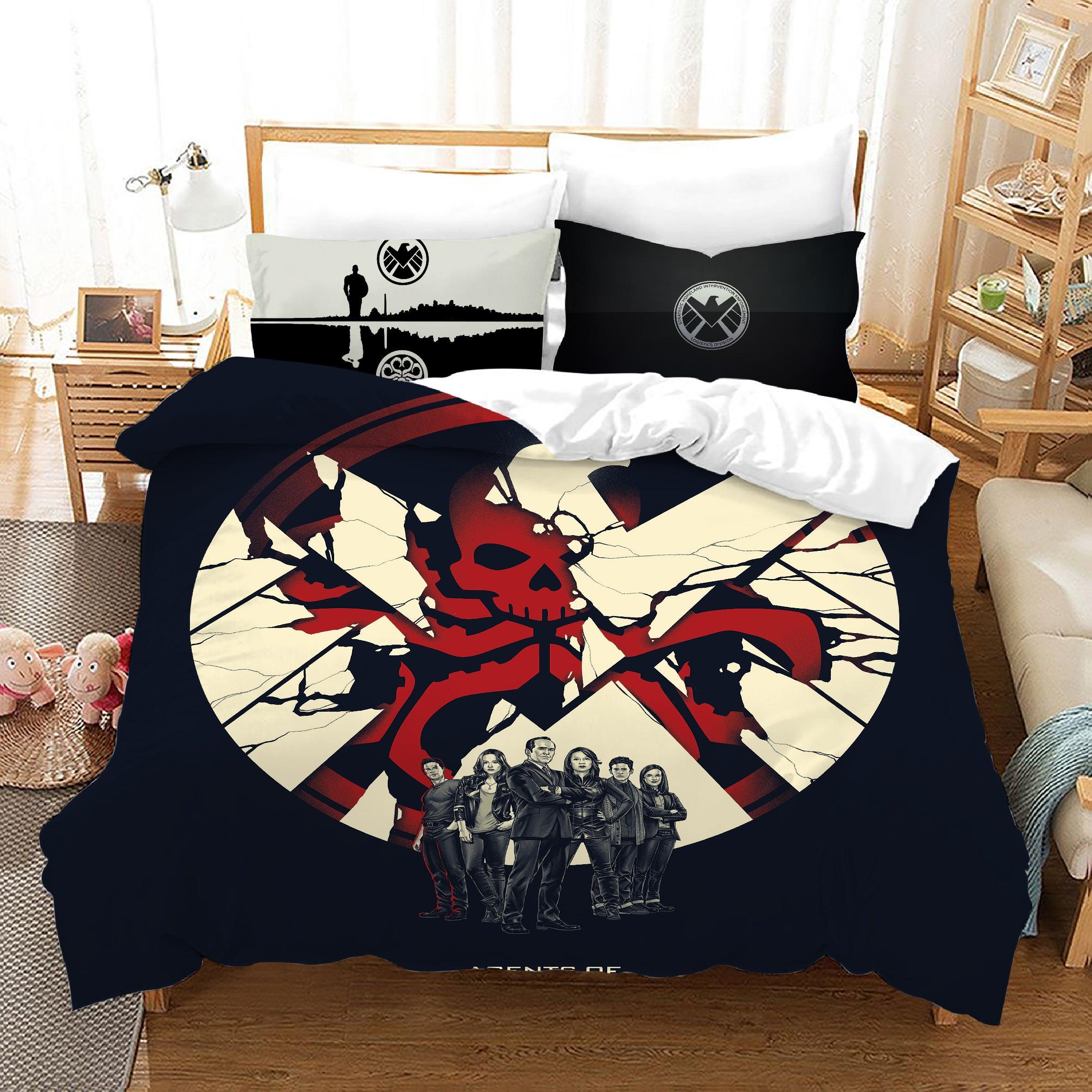 Marvels Agents of SHIELD #2 Duvet Cover Quilt Cover Pillowcase Bedding Set Home Bedroom Decor