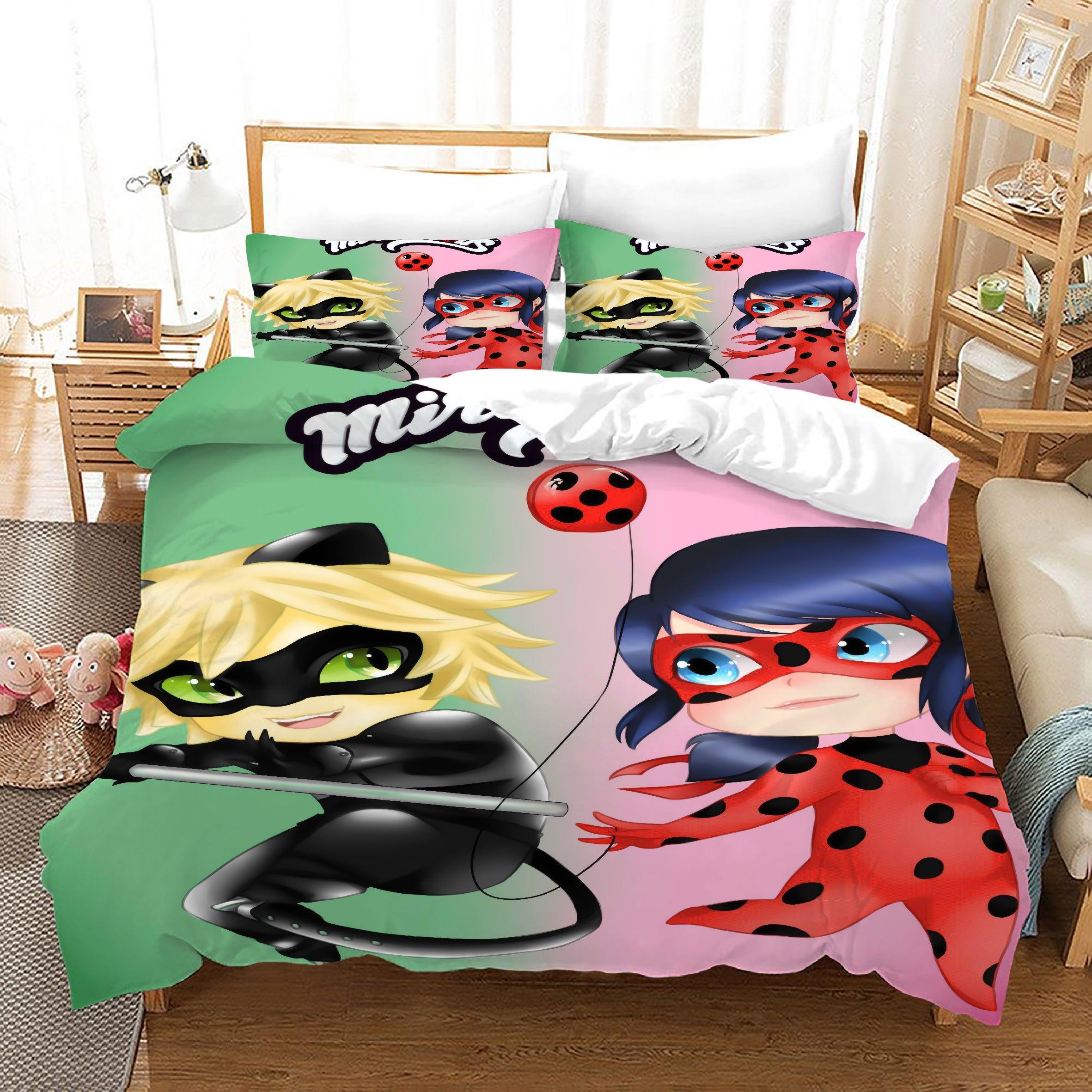 Ladybugs Cat Noir#16 Duvet Cover Quilt Cover Pillowcase Bedding Set Home Bedroom Decor