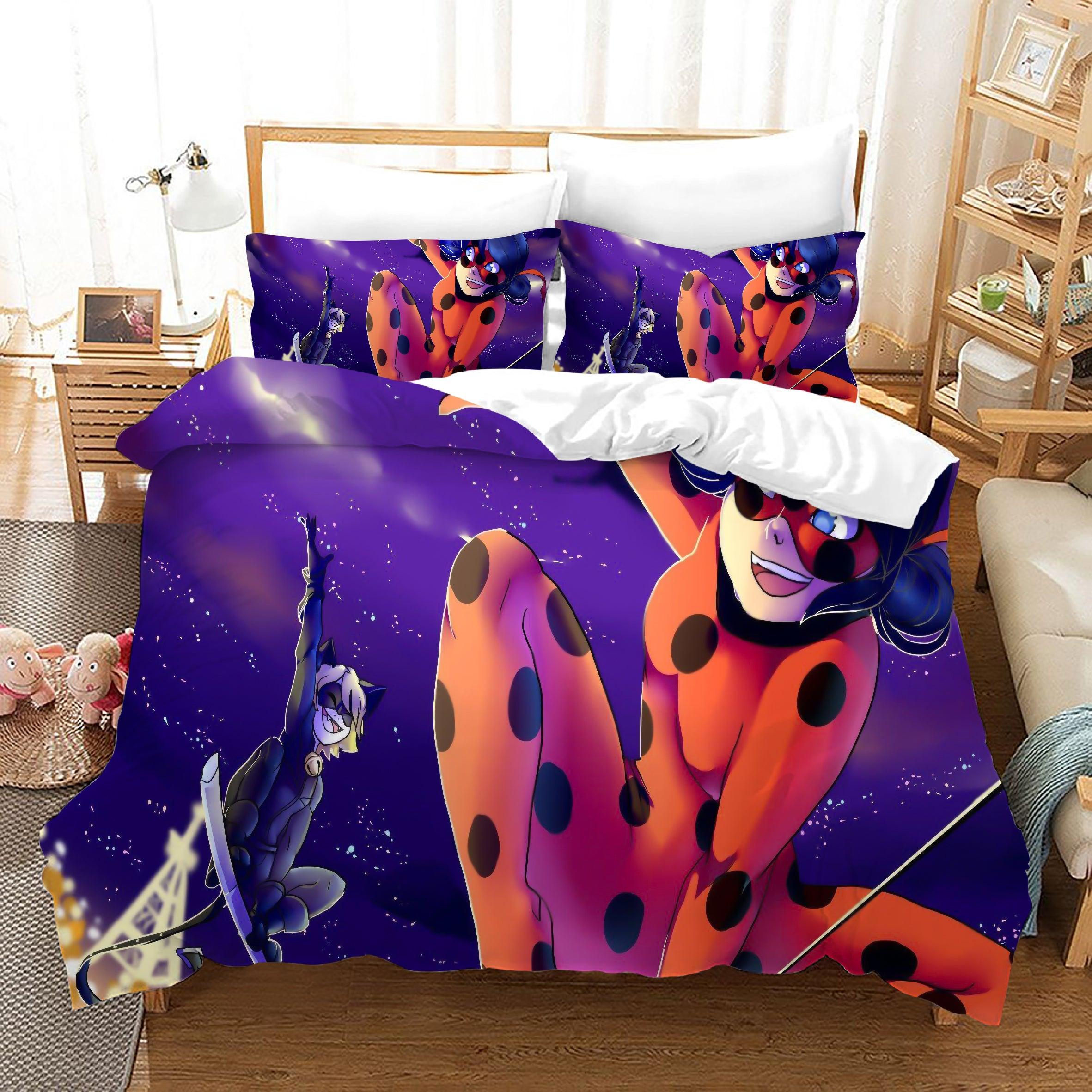 Ladybugs Cat Noir#15 Duvet Cover Quilt Cover Pillowcase Bedding Set Home Bedroom Decor