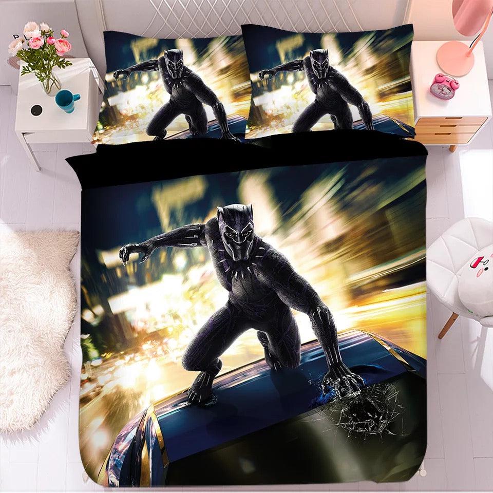 Black Panther TChalla Chadwick Boseman #45 Duvet Cover Quilt Cover Pillowcase Bedding Set