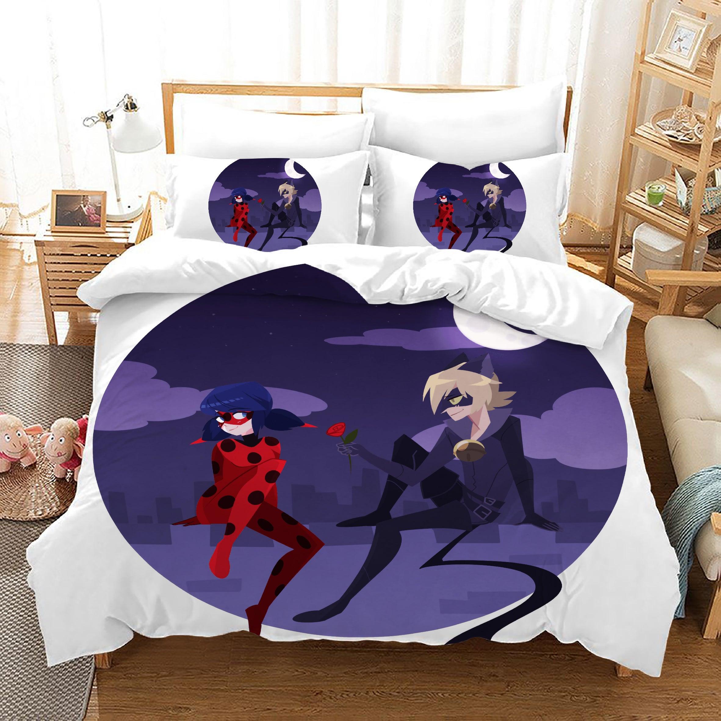 Ladybugs Cat Noir#14 Duvet Cover Quilt Cover Pillowcase Bedding Set Home Bedroom Decor