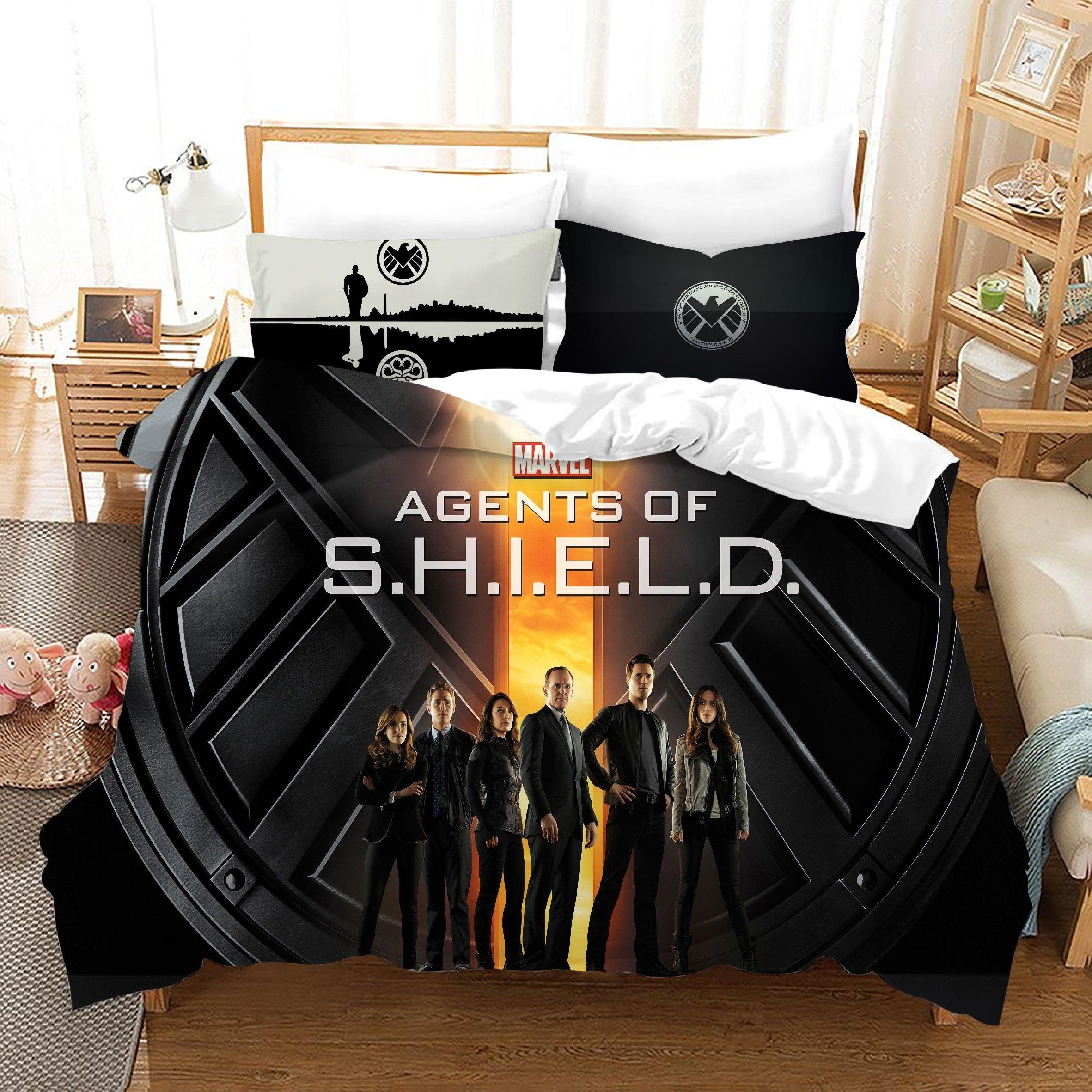 Marvels Agents of SHIELD #1 Duvet Cover Quilt Cover Pillowcase Bedding Set Home Bedroom Decor