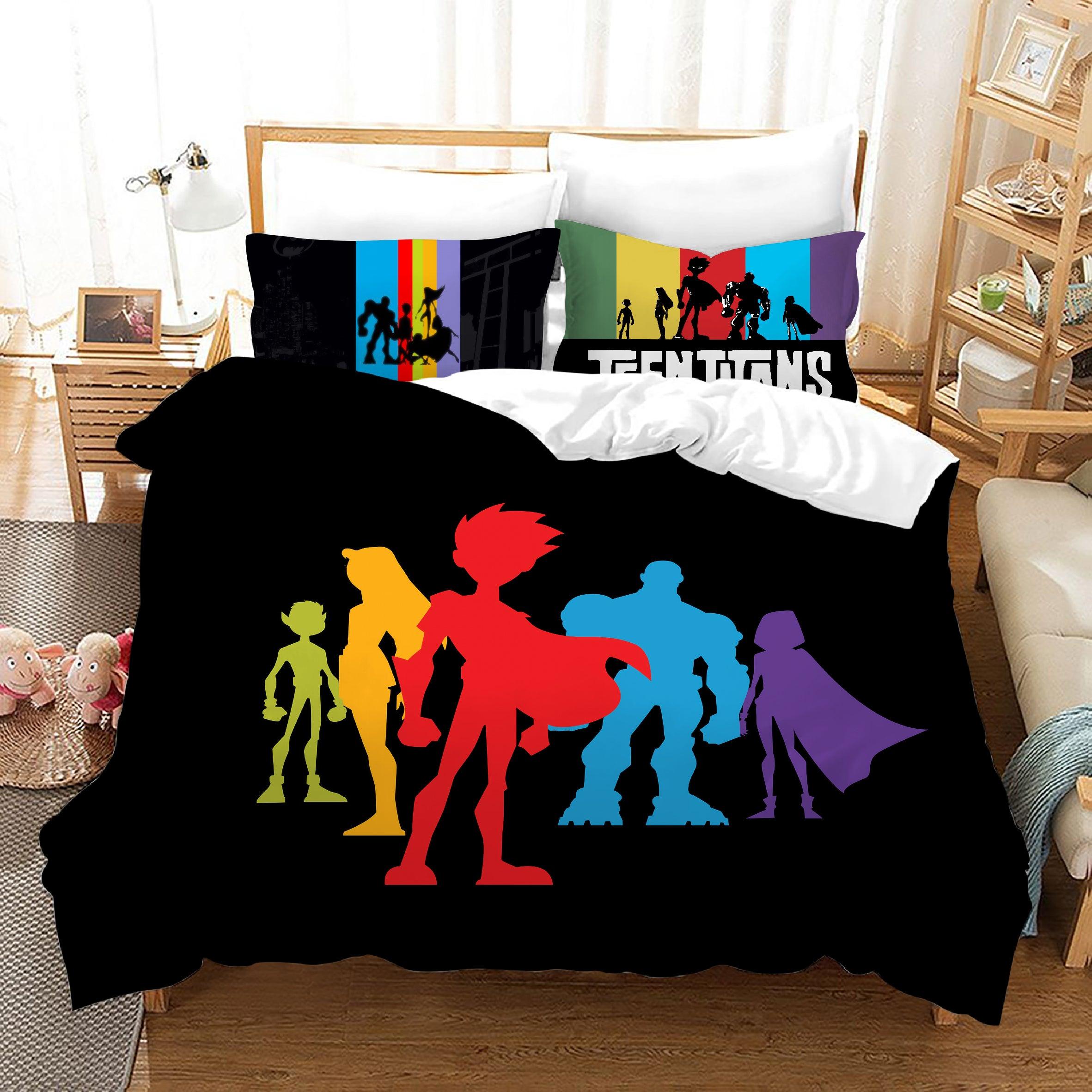 Teen Titans Go #12 Duvet Cover Quilt Cover Pillowcase Bedding Set Home Bedroom Decor