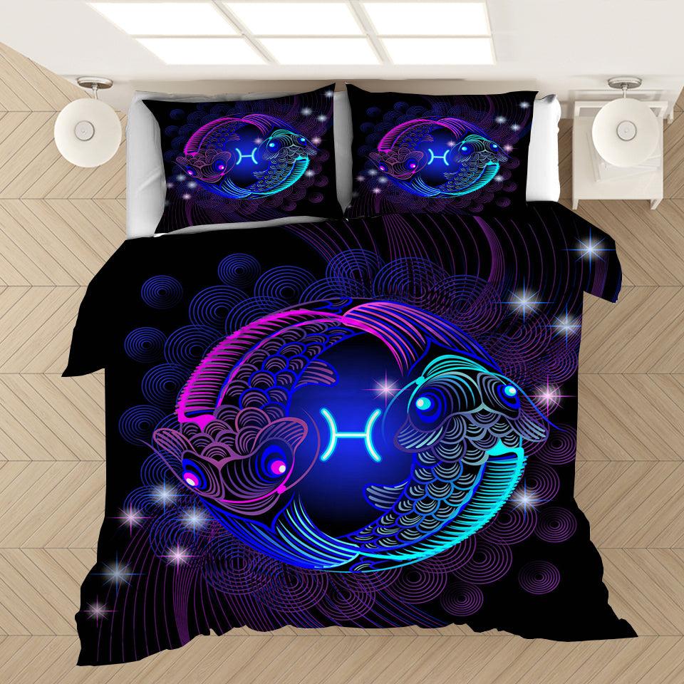 Twelve Constellations Pisces #11 Duvet Cover Quilt Cover Pillowcase Bedding Set Home Bedroom Decor