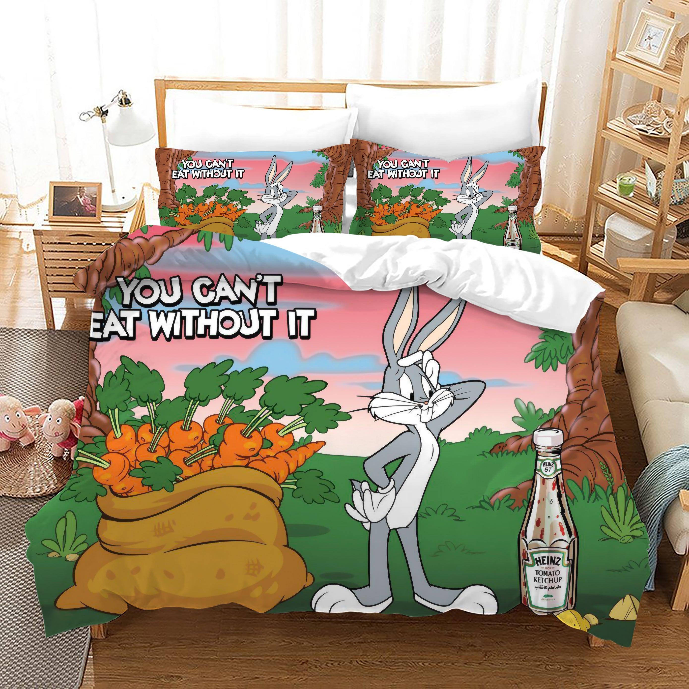 Looney Tunes Bugs Bunny #1 Duvet Cover Quilt Cover Pillowcase Bedding Set Home Bedroom Decor