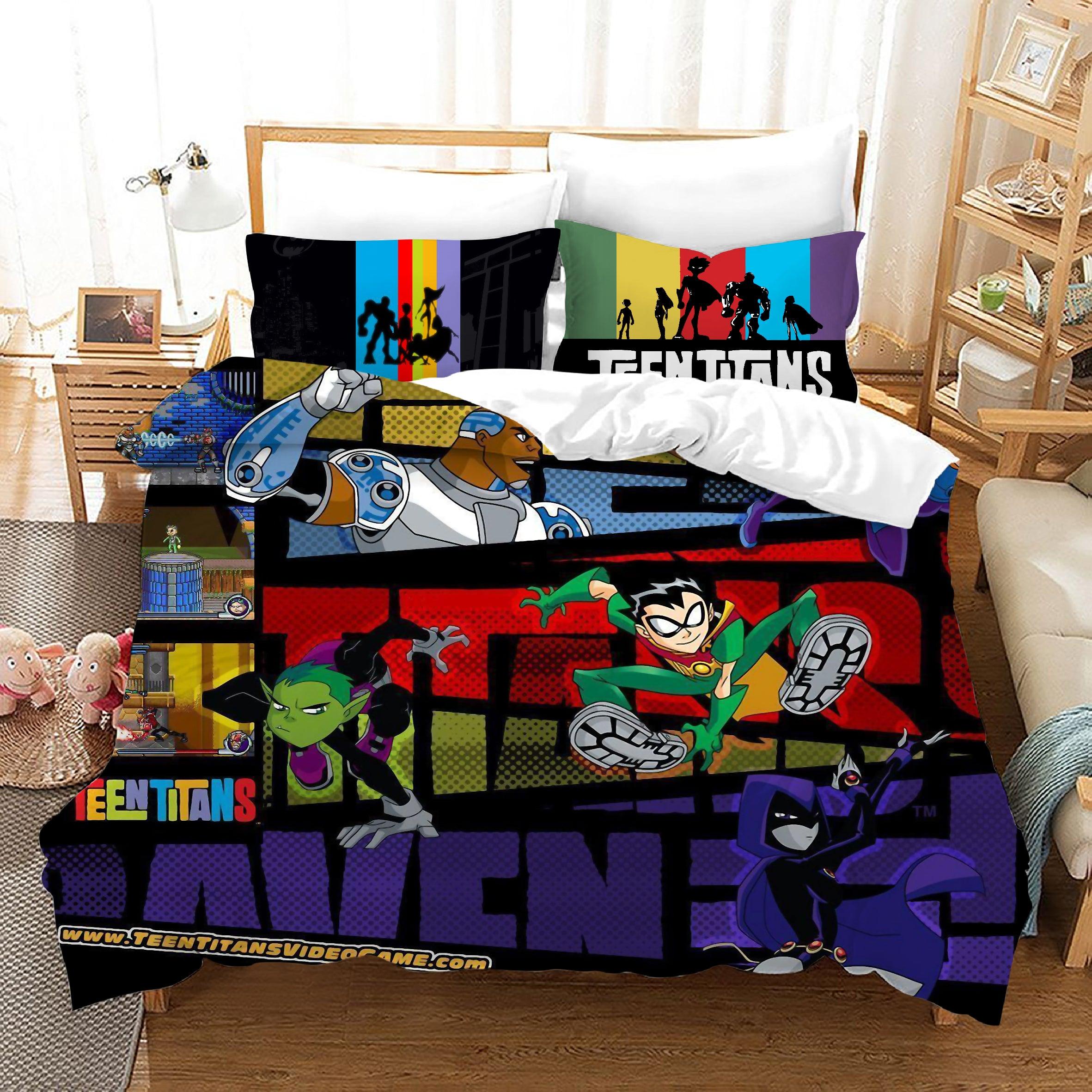 Teen Titans Go #11 Duvet Cover Quilt Cover Pillowcase Bedding Set Home Bedroom Decor
